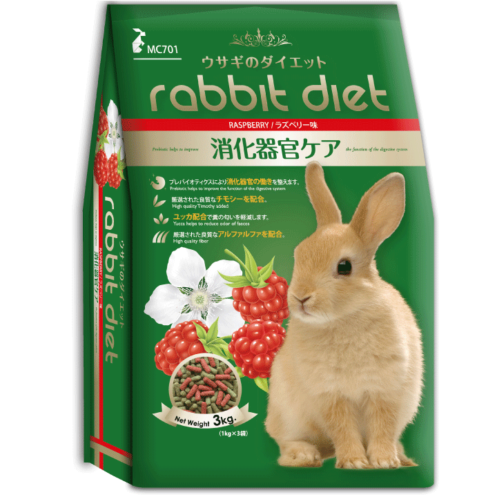 pet food Rabbit-diet-raspberry