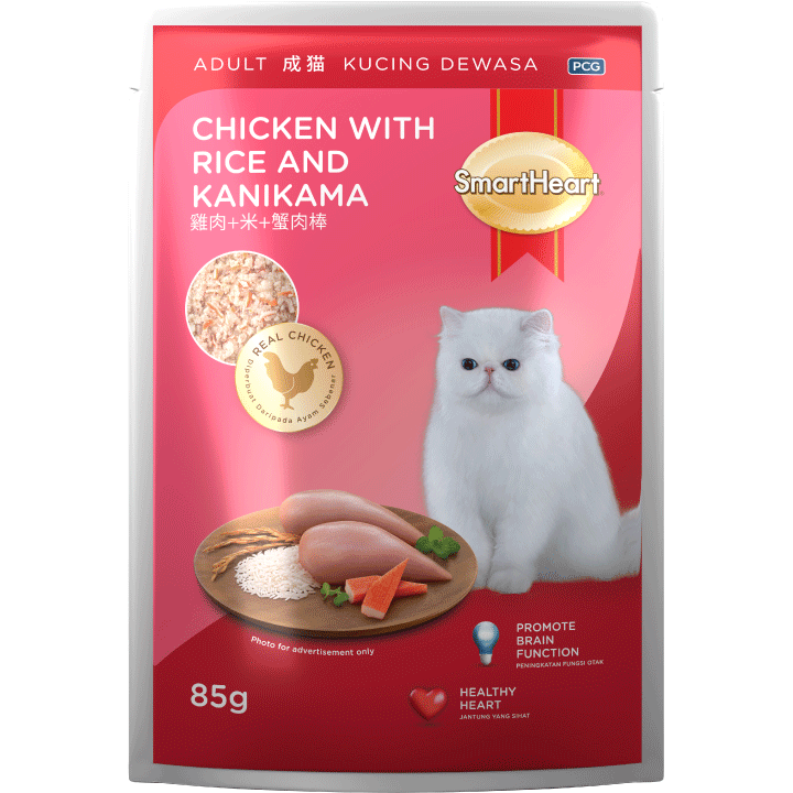 chicken & kanikama-Smartheart Cat Food Brands in Singapore