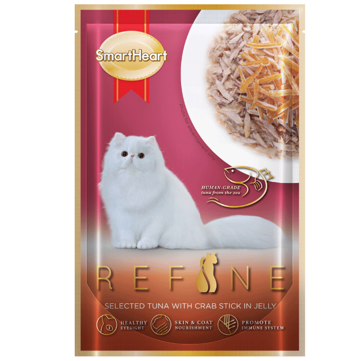 Refine-tuna-crabstick- Smartheart Cat Food Brands in Singapore